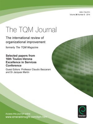 cover image of The TQM Journal, Volume 26, Issue 3